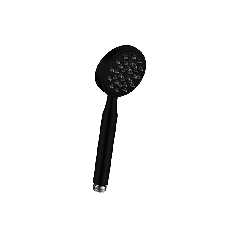 Stainless steel black booster shower head set 6606